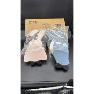 Home Interiors & Gifts 1332-BL Pink Blue Dress Hat Wall Decor Figures